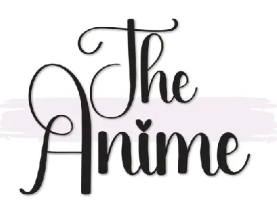 The Anime Script font