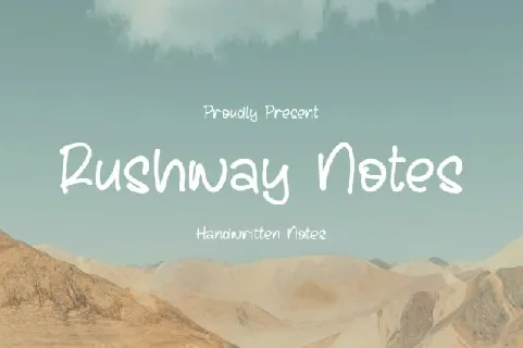 Rushway Notes font