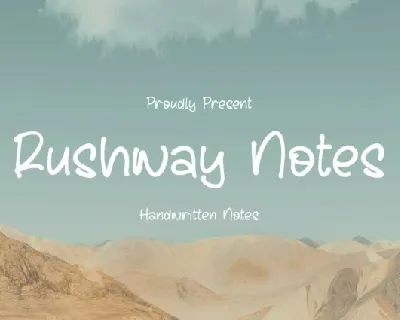 Rushway Notes font