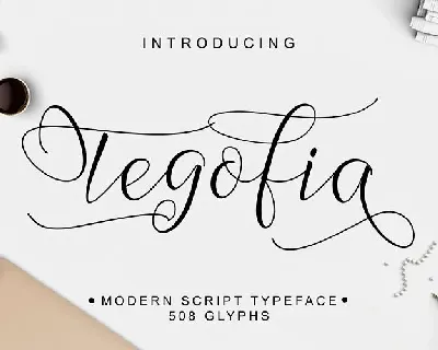 Tegofia Calligraphy font