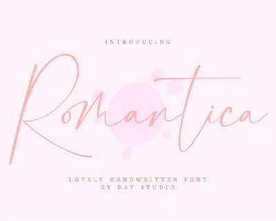 Romantica font