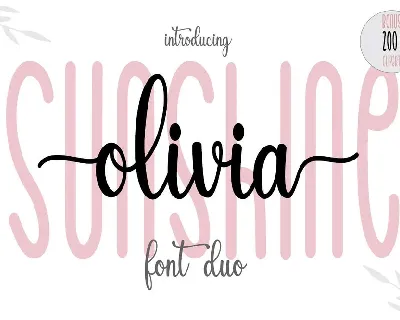 Sunshine Olivia Duo font