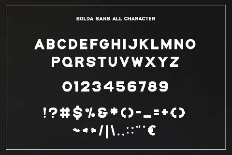 Bolda Sans font