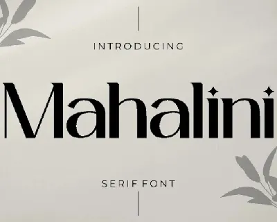 Mahalini font