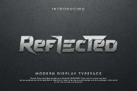 Reflected Display font