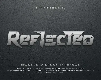 Reflected Display font