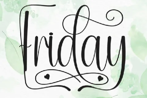 Friday Script font