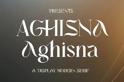 Aghisna Diplay font