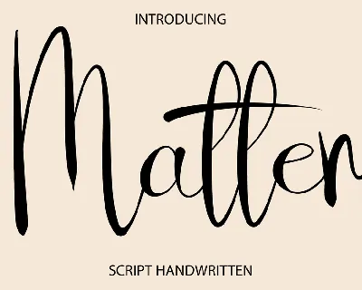 Matter font