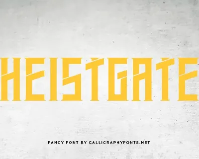 Heistgate font