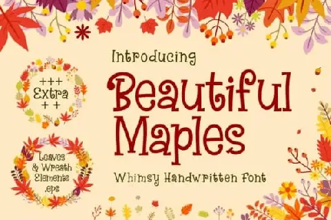 Beautiful Maples Display font