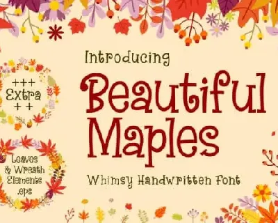 Beautiful Maples Display font