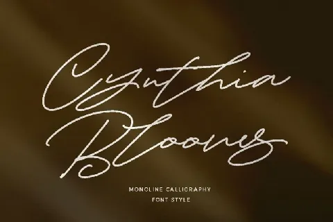 Cynthia Blooms Signature font