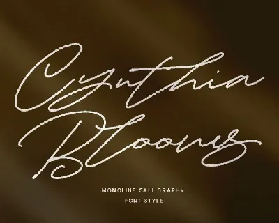 Cynthia Blooms Signature font