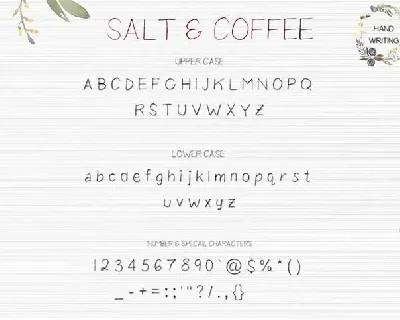 Salt Coffee font