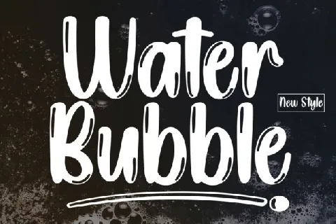 Water Bubble Display font