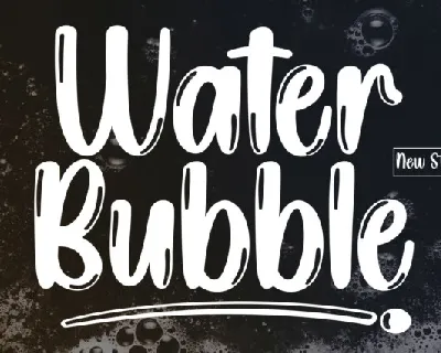 Water Bubble Display font