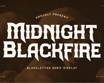 Midnight Blackfire font