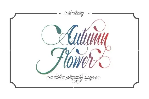 Autumn Flower Script font