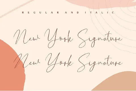 New York Signature font