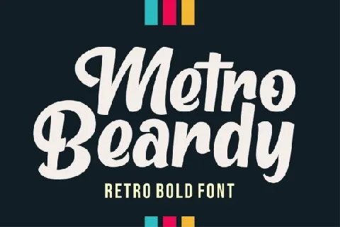 Metro Beardy Retro Script font