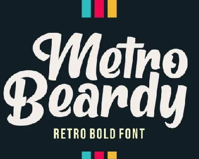 Metro Beardy Retro Script font
