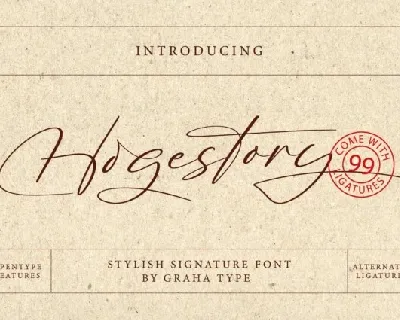 Hogestory font