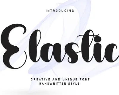 Elastic Script font