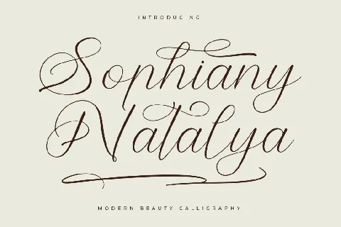 Sophiany Natalya DEMO VERSION font