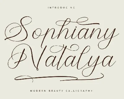 Sophiany Natalya DEMO VERSION font