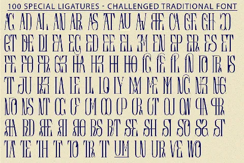 CHALLENGED TRADITIONAL DEMO font