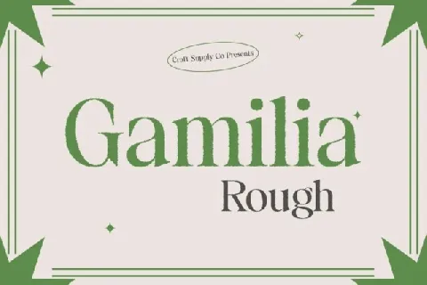 Gamilia Rough font