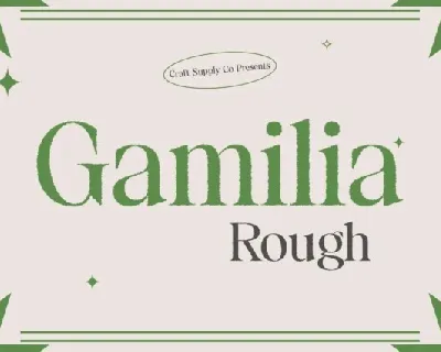Gamilia Rough font