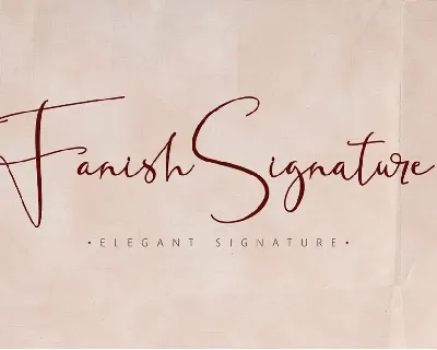 Fanish Signature font