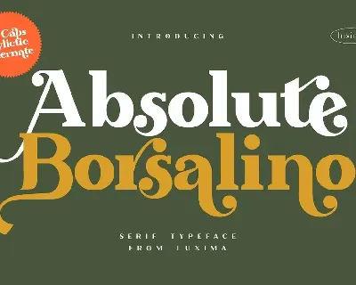 Absolute Borsalino font