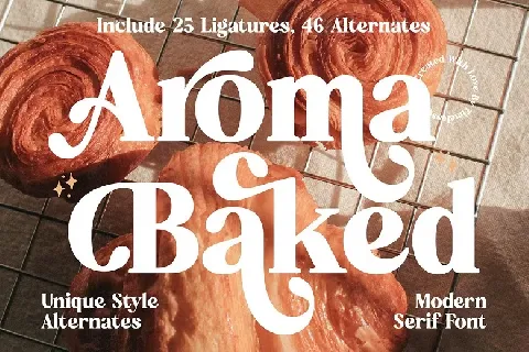 Aroma Baked font