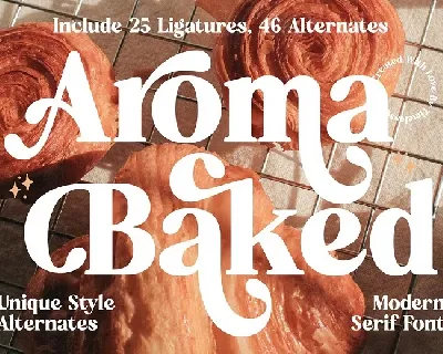 Aroma Baked font