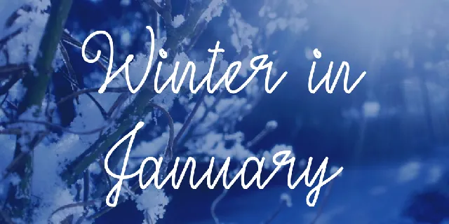 Winter in January font