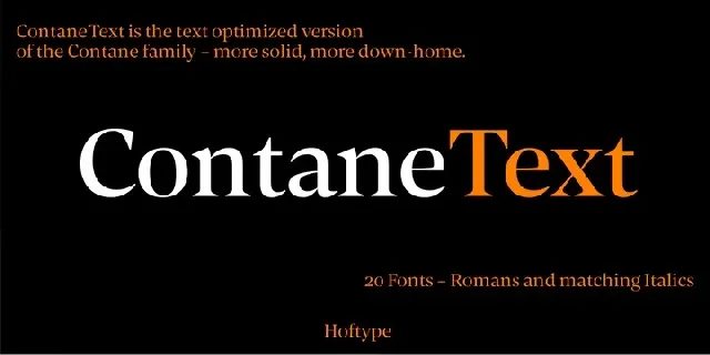 Contane Text Family font