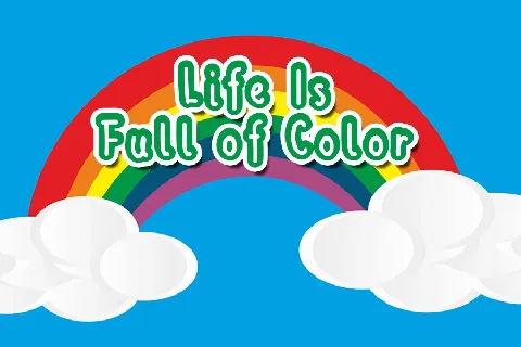 Rainbow font