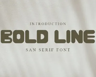 BOLD LINE Display font