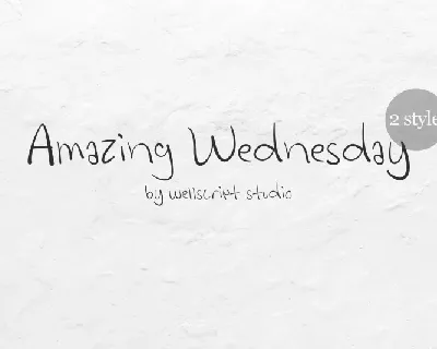 Amazing Wednesday – Handwritten font