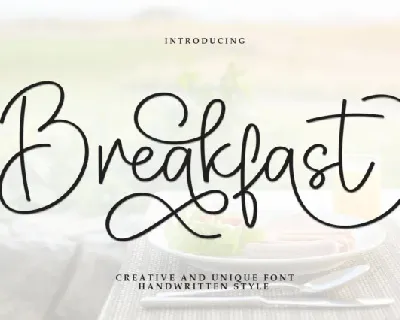 Breakfast Script font