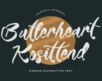 Butlerheart Kosittend font