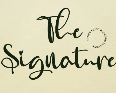 The Signature Script font