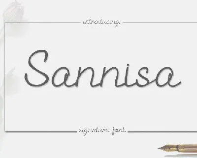 Sannisa Script font