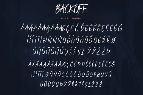 Backoff Demo font