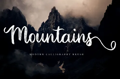 Mountains font