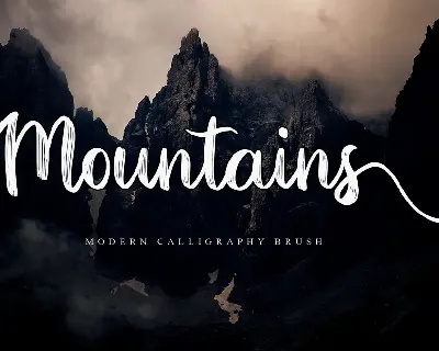 Mountains font