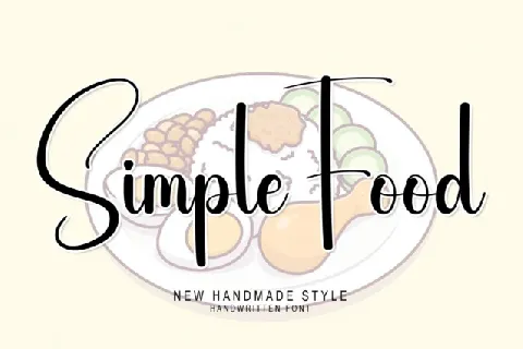 Simple Food Script font